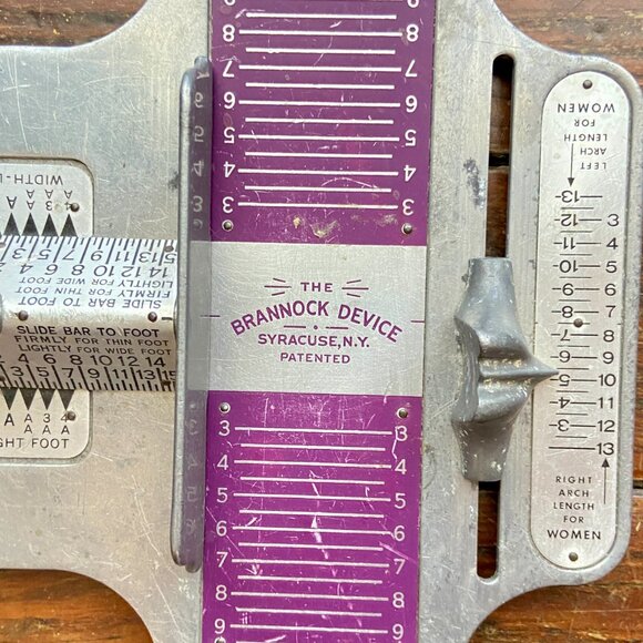 Genuine Brannock Device Women's Shoe Sizer Width Arch Foot Measurement Tool - Picture 3 of 6